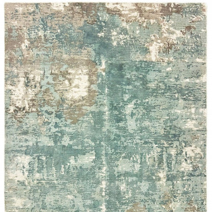REDONDO 10' x 14' BLUE AND GRAY HAND WOVEN AREA RUG