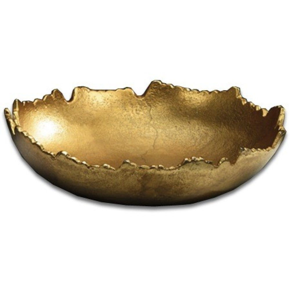 VALLEY GOLD ABSTRACT SERVING BOWL - Varnish & Vibe