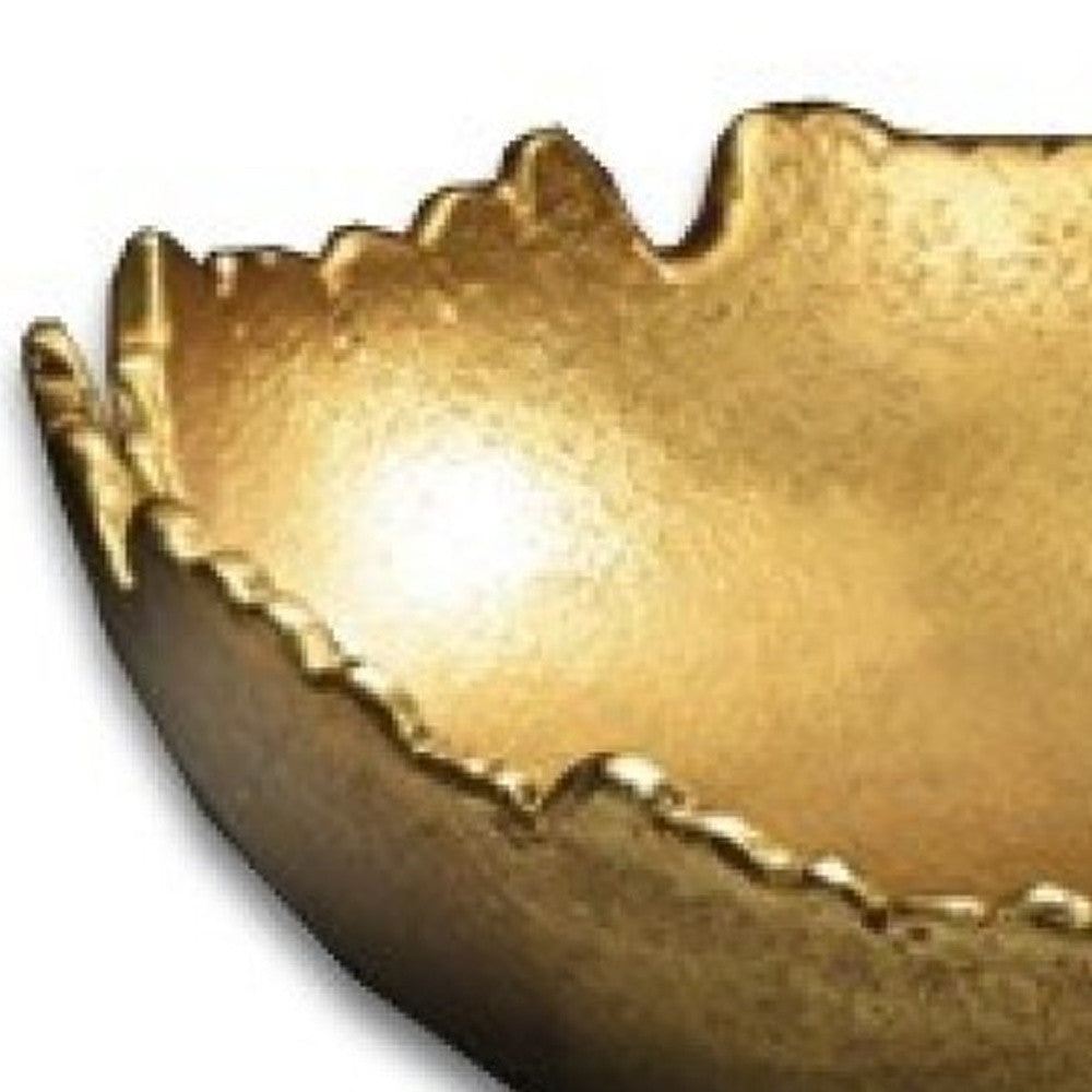 VALLEY GOLD ABSTRACT SERVING BOWL - Varnish & Vibe