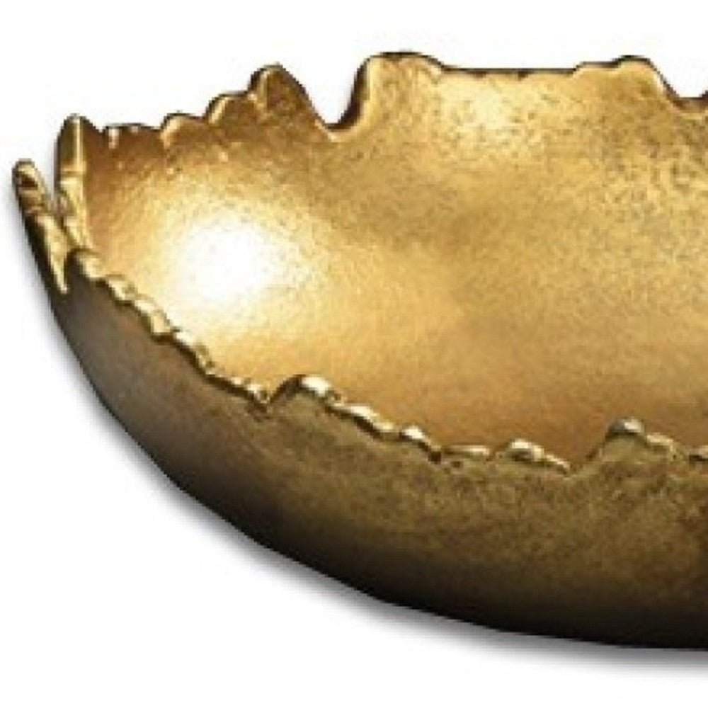 VALLEY GOLD ABSTRACT SERVING BOWL - Varnish & Vibe