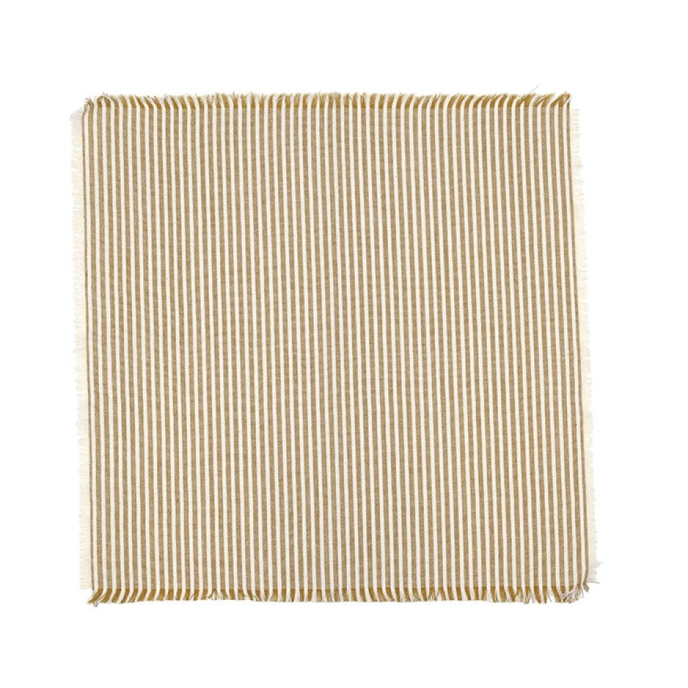 Set Of Eight Ochre Stripe Napkins - Varnish & Vibe