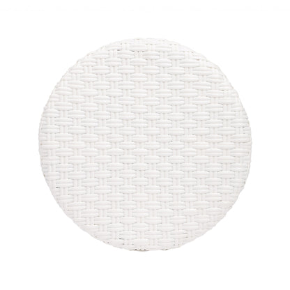REDONDO WHITE RATTAN BAR STOOL