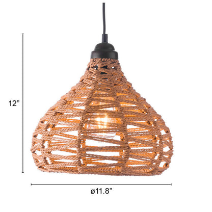 NATURAL LANTERN METAL DIMMABLE CEILING LIGHT WITH NATURAL SHADES - Varnish & Vibe