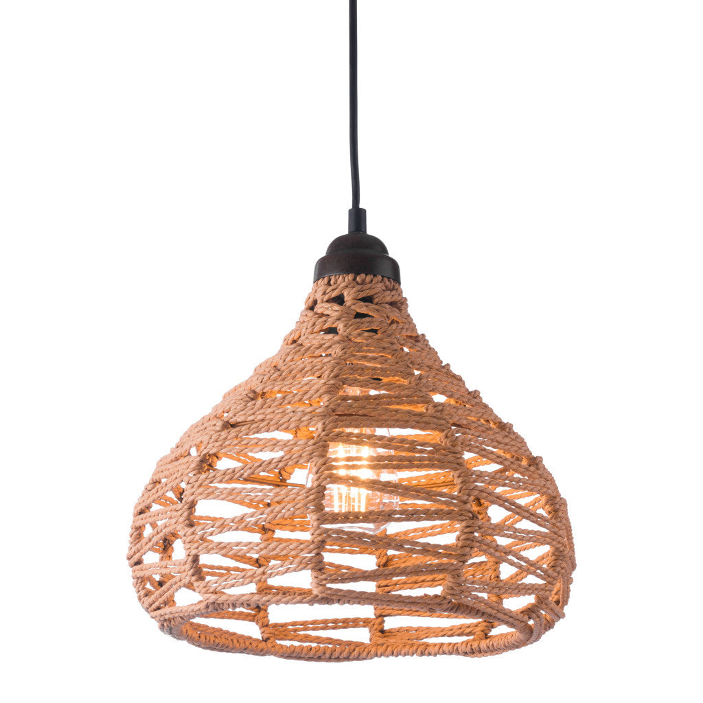 NATURAL LANTERN METAL DIMMABLE CEILING LIGHT WITH NATURAL SHADES - Varnish & Vibe