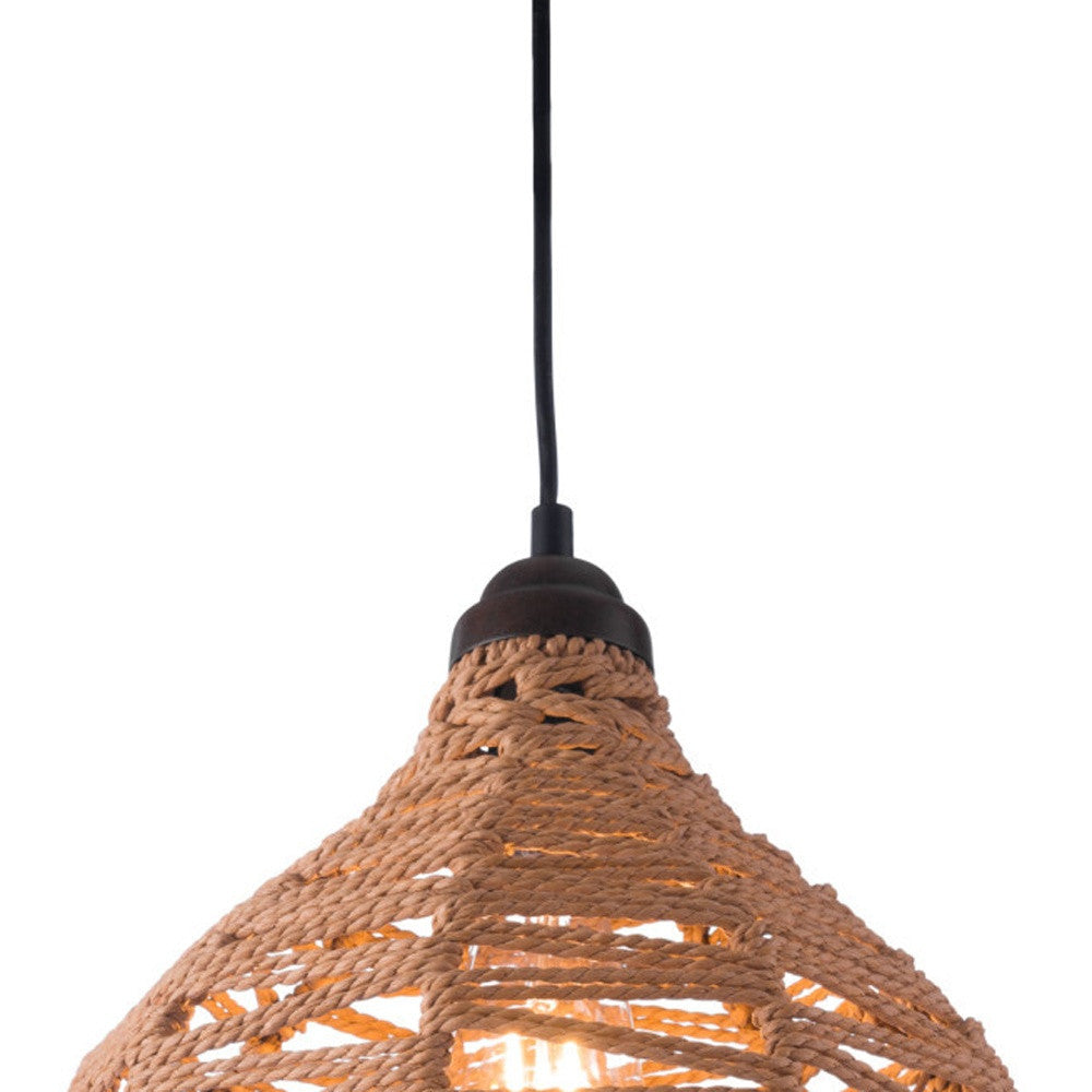 NATURAL LANTERN METAL DIMMABLE CEILING LIGHT WITH NATURAL SHADES - Varnish & Vibe