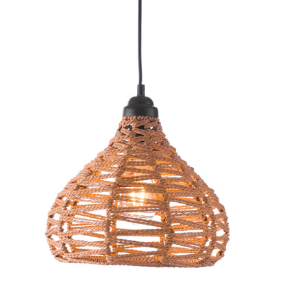 NATURAL LANTERN METAL DIMMABLE CEILING LIGHT WITH NATURAL SHADES - Varnish & Vibe