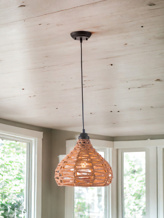 NATURAL LANTERN METAL DIMMABLE CEILING LIGHT WITH NATURAL SHADES - Varnish & Vibe