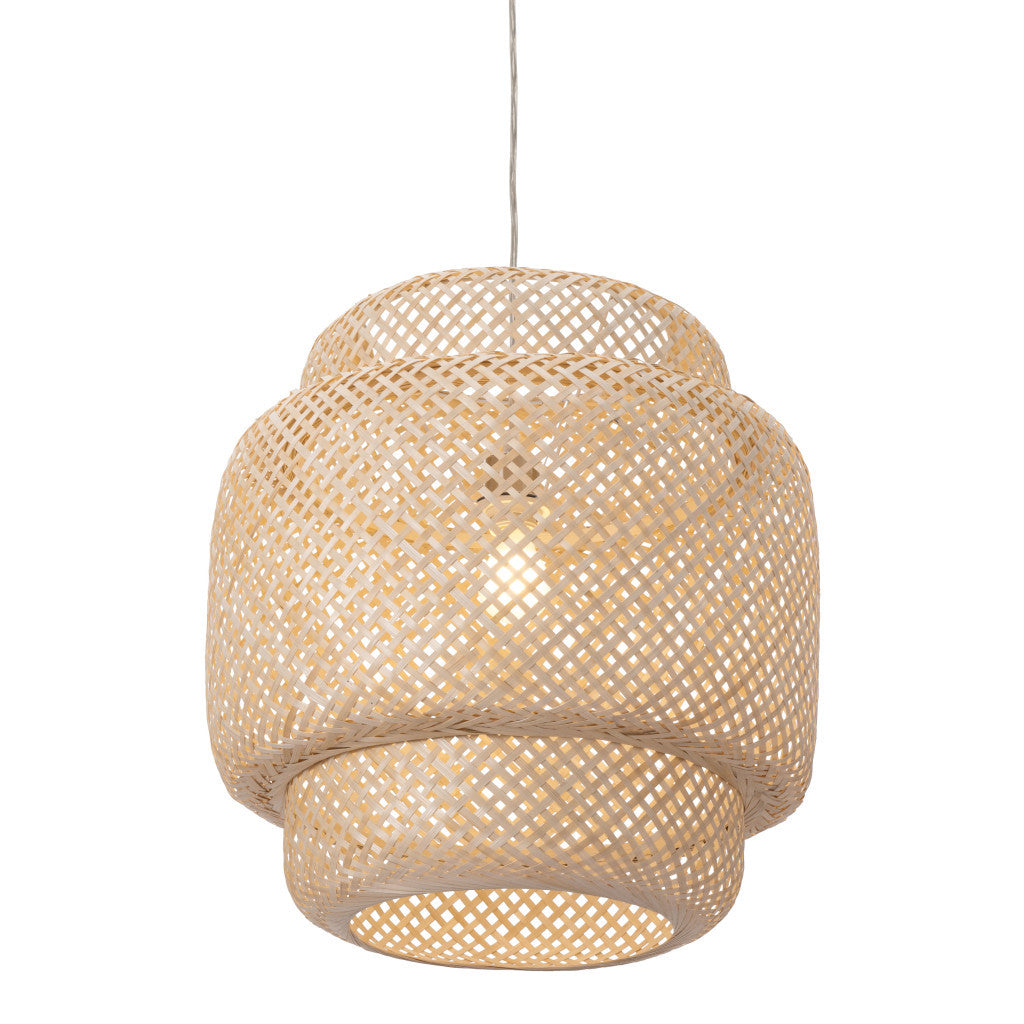NATURAL BOHO WEAVE CEILING LAMP - Varnish & Vibe