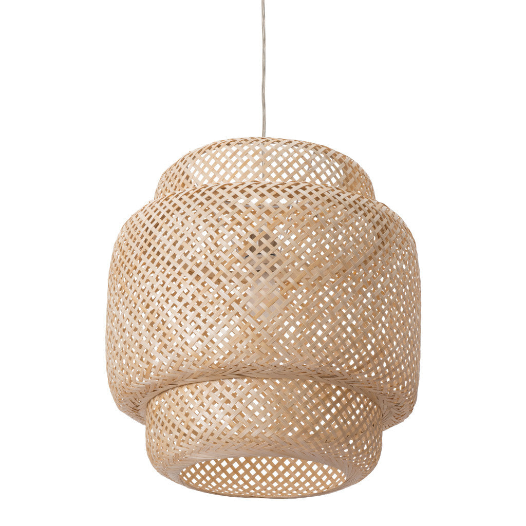 NATURAL BOHO WEAVE CEILING LAMP - Varnish & Vibe