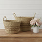 CALABASAS SET OF TWO BROWN WICKER BASKET - Varnish & Vibe