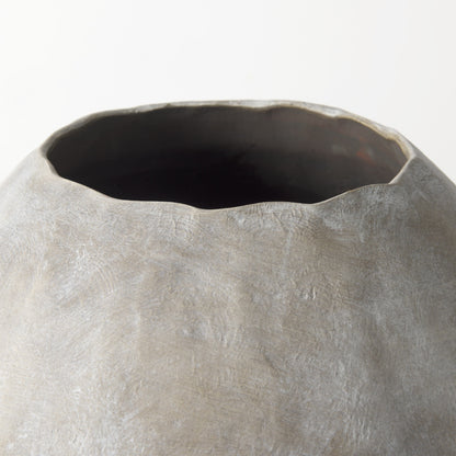 HERMOSA 28" TAN CERAMIC FLOOR VASE