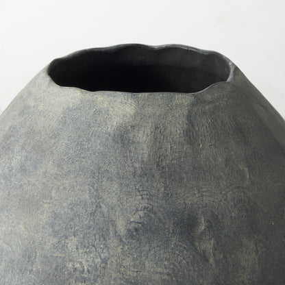 gray oval ceramic floor vase, oval ceramic floor vase, ceramic floor vase, 23" gray oval ceramic floor, 23" gray oval ceramic