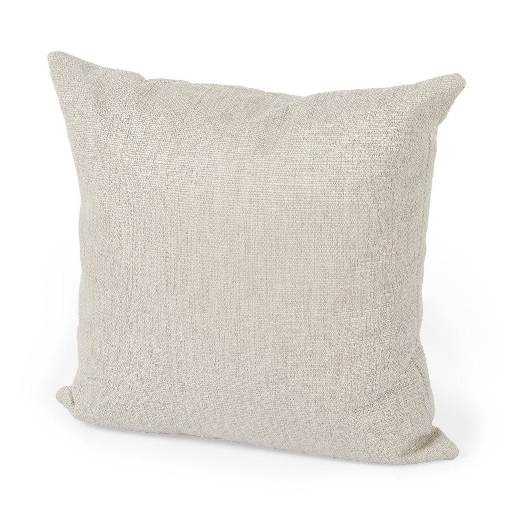 NEUTRAL SAND BASKET WEAVE ACCENT THROW PILLOW - Varnish & Vibe