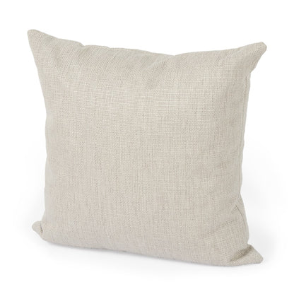 NEUTRAL SAND BASKET WEAVE ACCENT THROW PILLOW - Varnish & Vibe