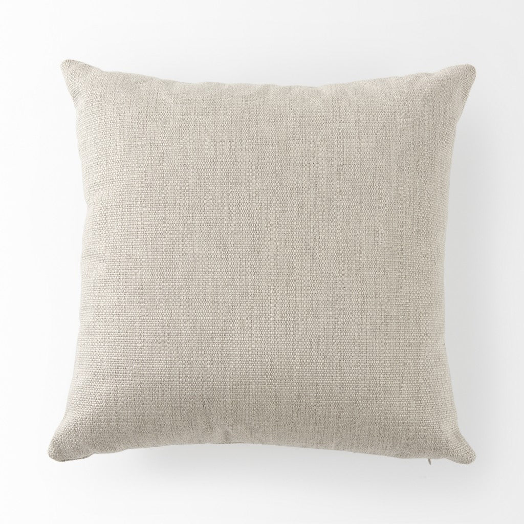 NEUTRAL SAND BASKET WEAVE ACCENT THROW PILLOW - Varnish & Vibe