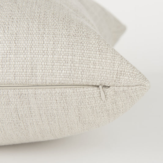 NEUTRAL SAND BASKET WEAVE ACCENT THROW PILLOW