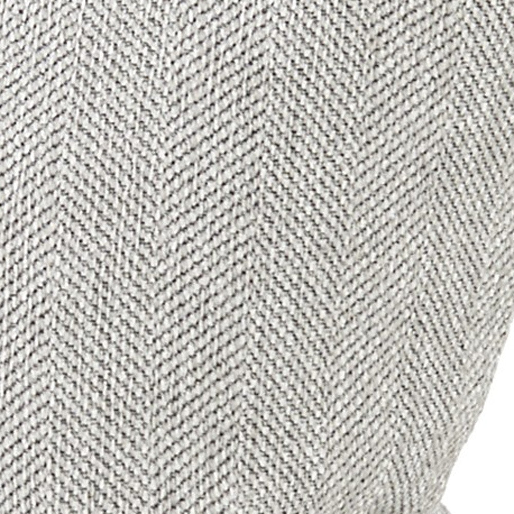 ASH GRAY BASKET WEAVE ACCENT THROW PILLOW