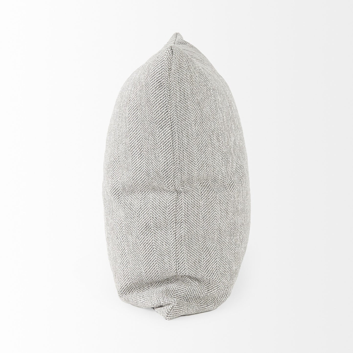 ASH GRAY BASKET WEAVE ACCENT THROW PILLOW