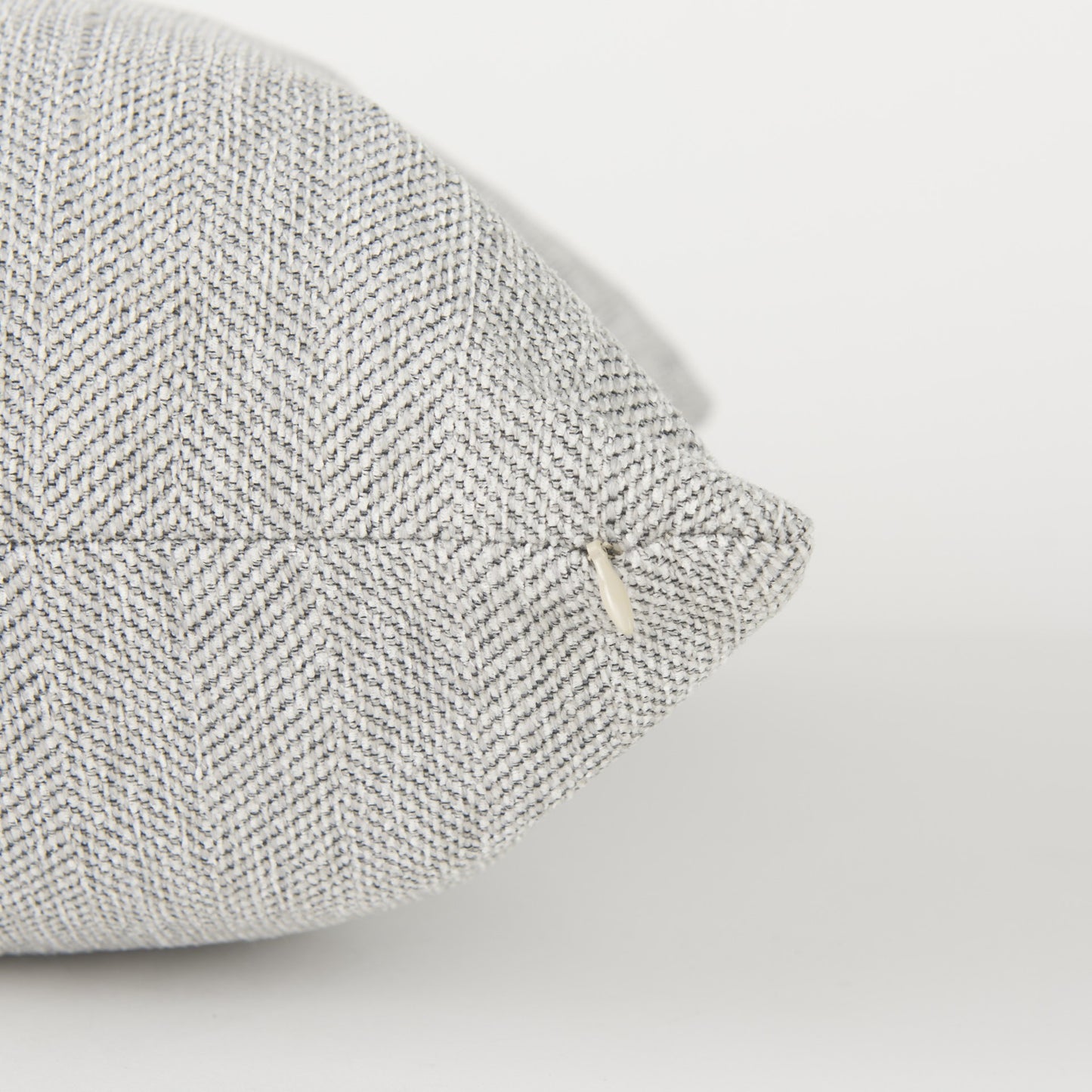 ASH GRAY BASKET WEAVE ACCENT THROW PILLOW