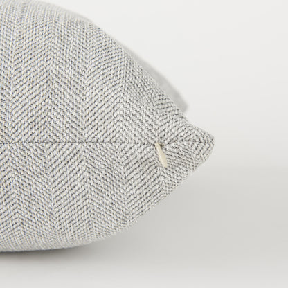 ASH GRAY BASKET WEAVE ACCENT THROW PILLOW