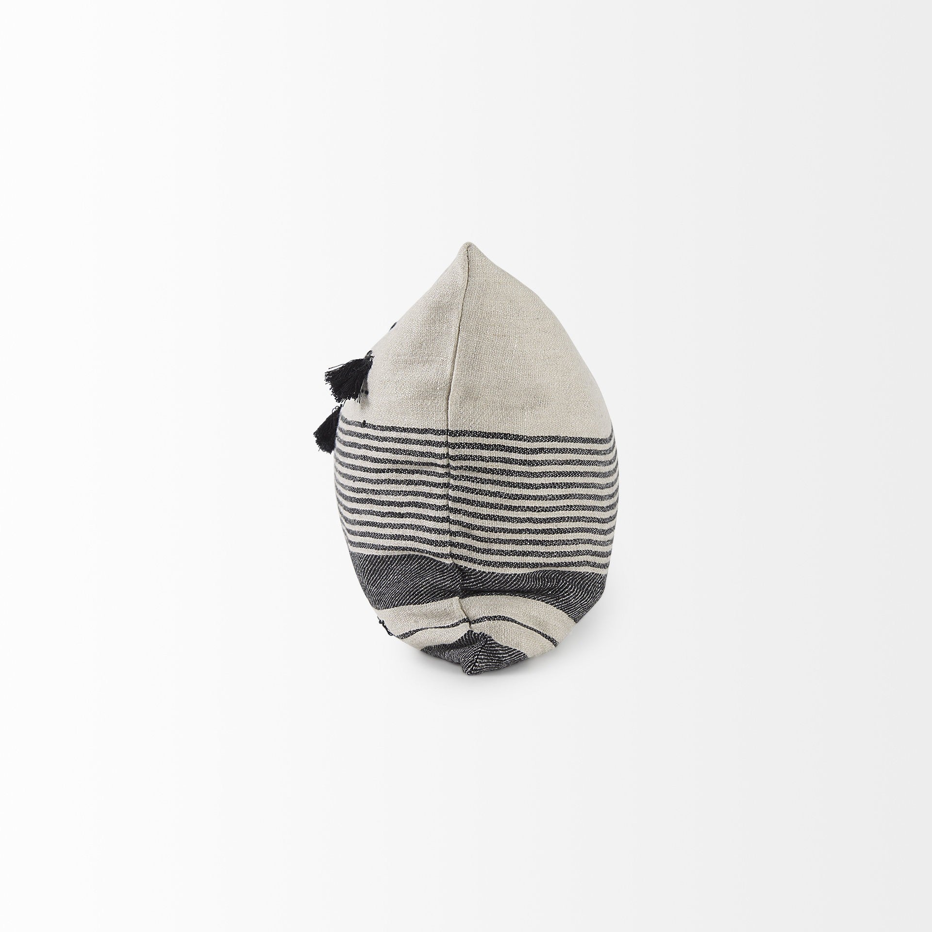 Baby hat with striped pattern on a white background