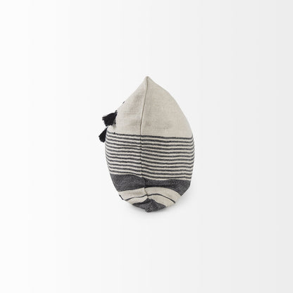 Baby hat with striped pattern on a white background