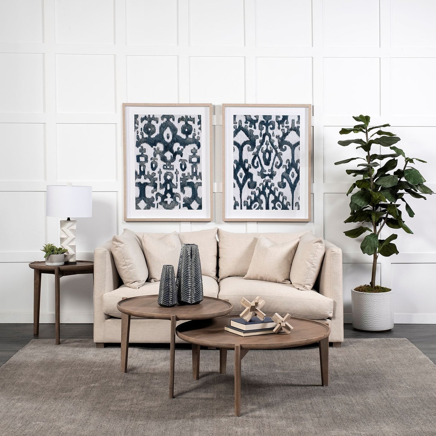 6" BROWN SOLID WOOD ABSTRACT GEOMETRIC TABLETOP SCULPTURE - Varnish & Vibe