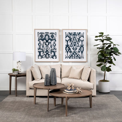 6" BROWN SOLID WOOD ABSTRACT GEOMETRIC TABLETOP SCULPTURE - Varnish & Vibe