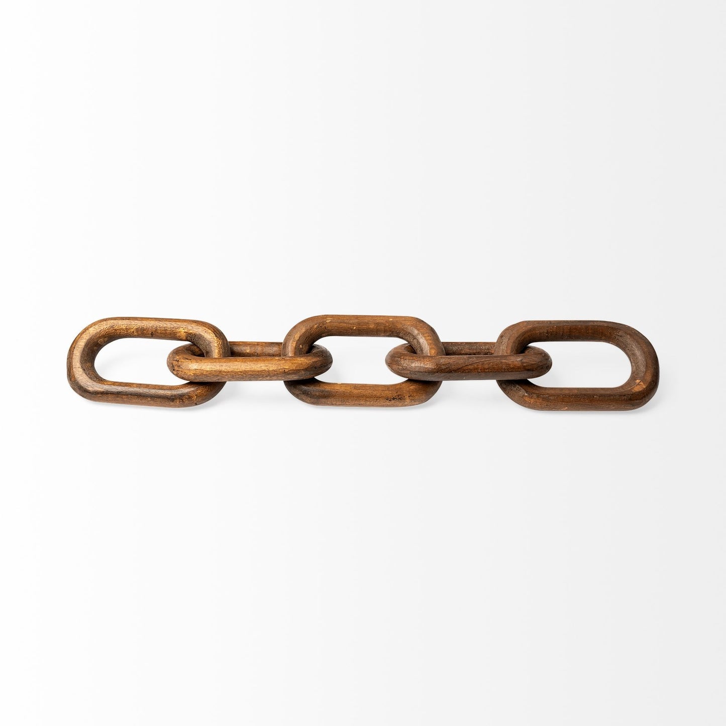 BROWN WOODEN CHAIN LINK DECOR PIECE - Varnish & Vibe