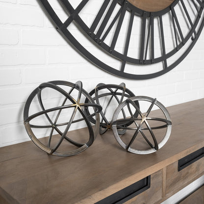 black metal tabletop sculpture, metal tabletop sculpture, black metal tabletop