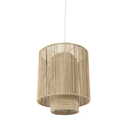 NATURAL CANE CYLINDRICAL HANGING PENDANT LIGHT - Varnish & Vibe