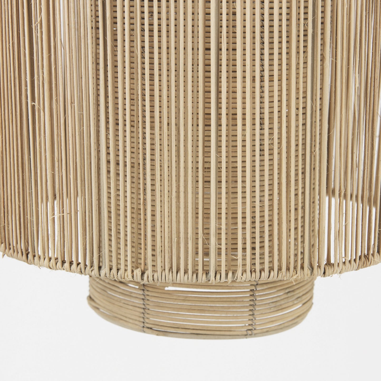 NATURAL CANE CYLINDRICAL HANGING PENDANT LIGHT - Varnish & Vibe