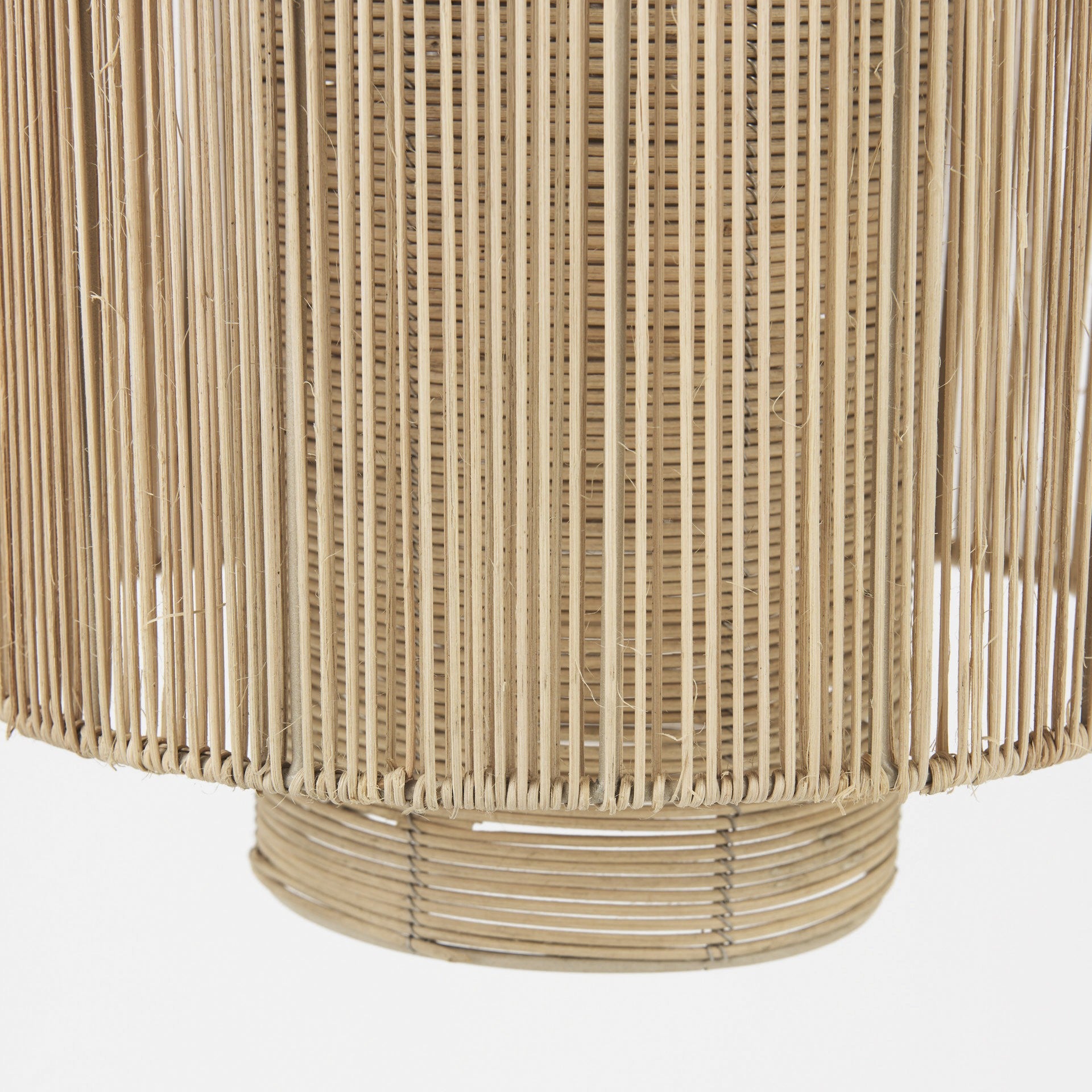 NATURAL CANE CYLINDRICAL HANGING PENDANT LIGHT - Varnish & Vibe