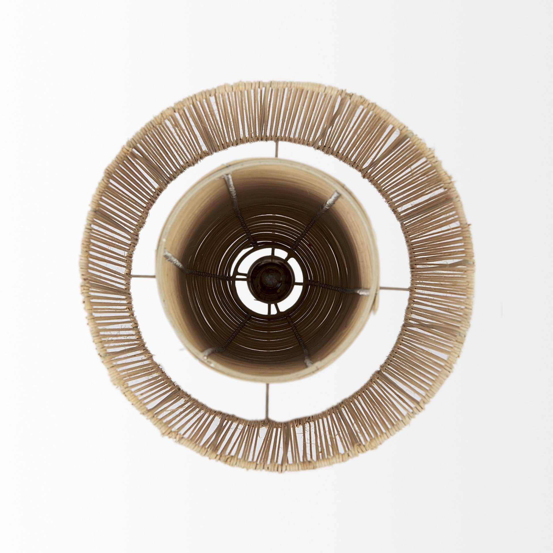 NATURAL CANE CYLINDRICAL HANGING PENDANT LIGHT - Varnish & Vibe