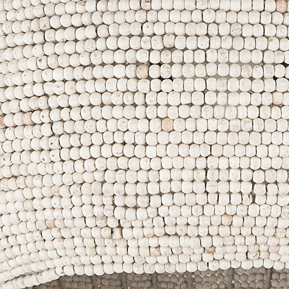 WHITEWASH BEADED HANGING CHANDELIER - Varnish & Vibe