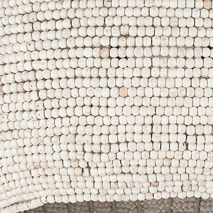 WHITEWASH BEADED HANGING CHANDELIER - Varnish & Vibe