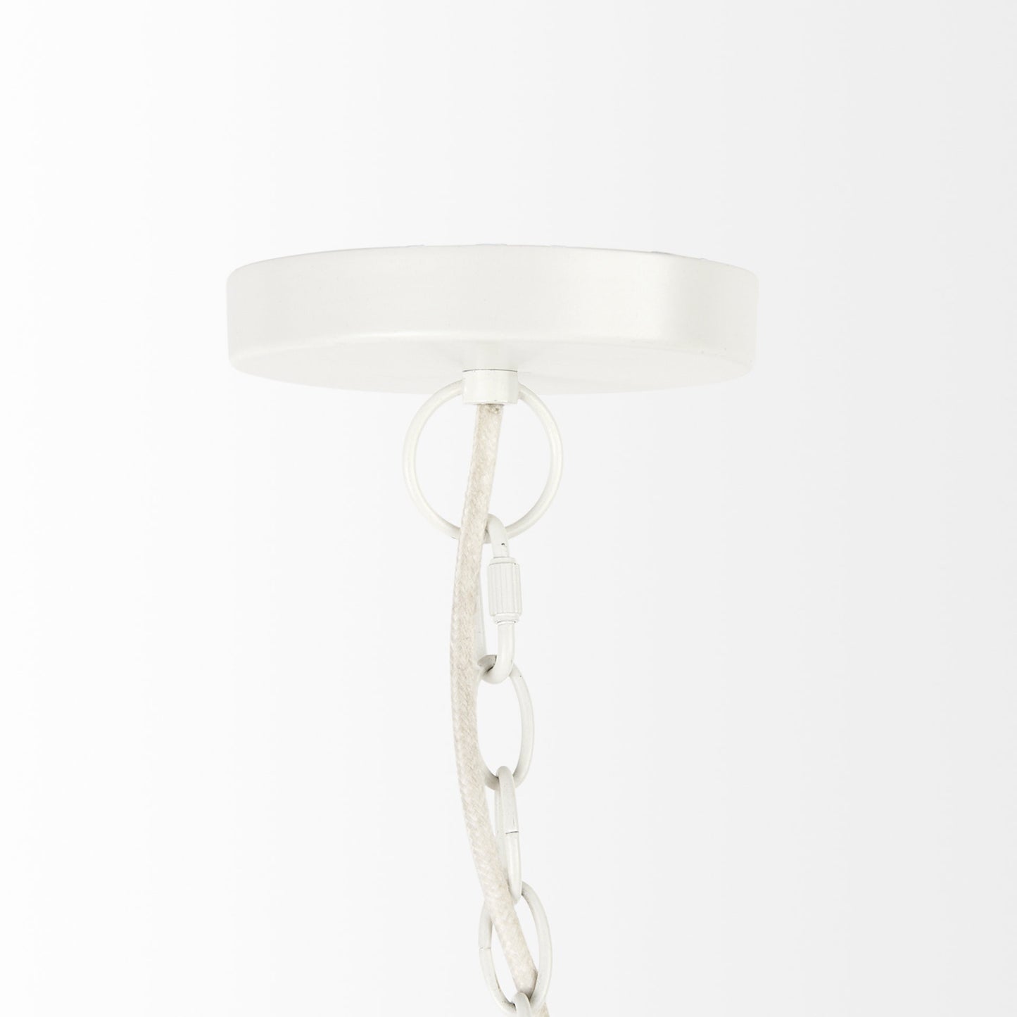 WHITEWASH BEADED HANGING CHANDELIER - Varnish & Vibe