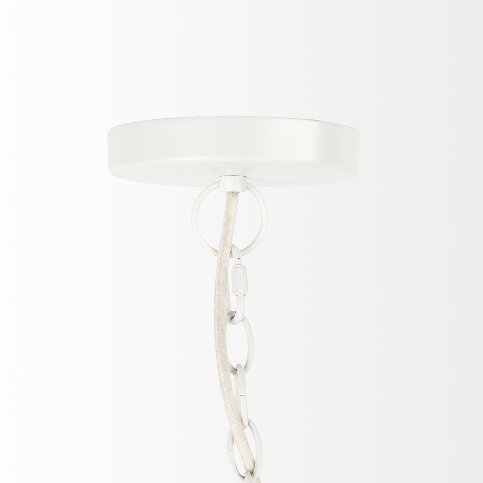 WHITEWASH BEADED HANGING CHANDELIER - Varnish & Vibe