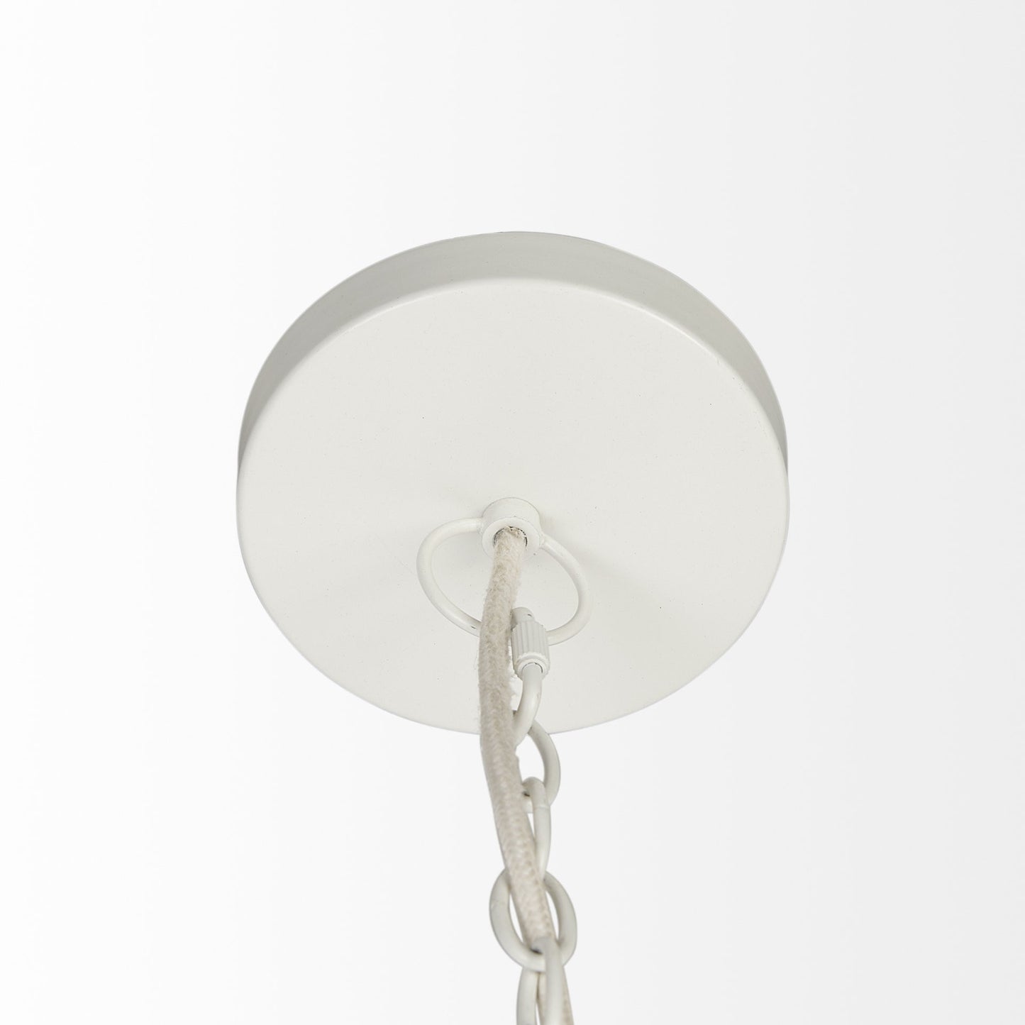 WHITEWASH BEADED HANGING CHANDELIER - Varnish & Vibe