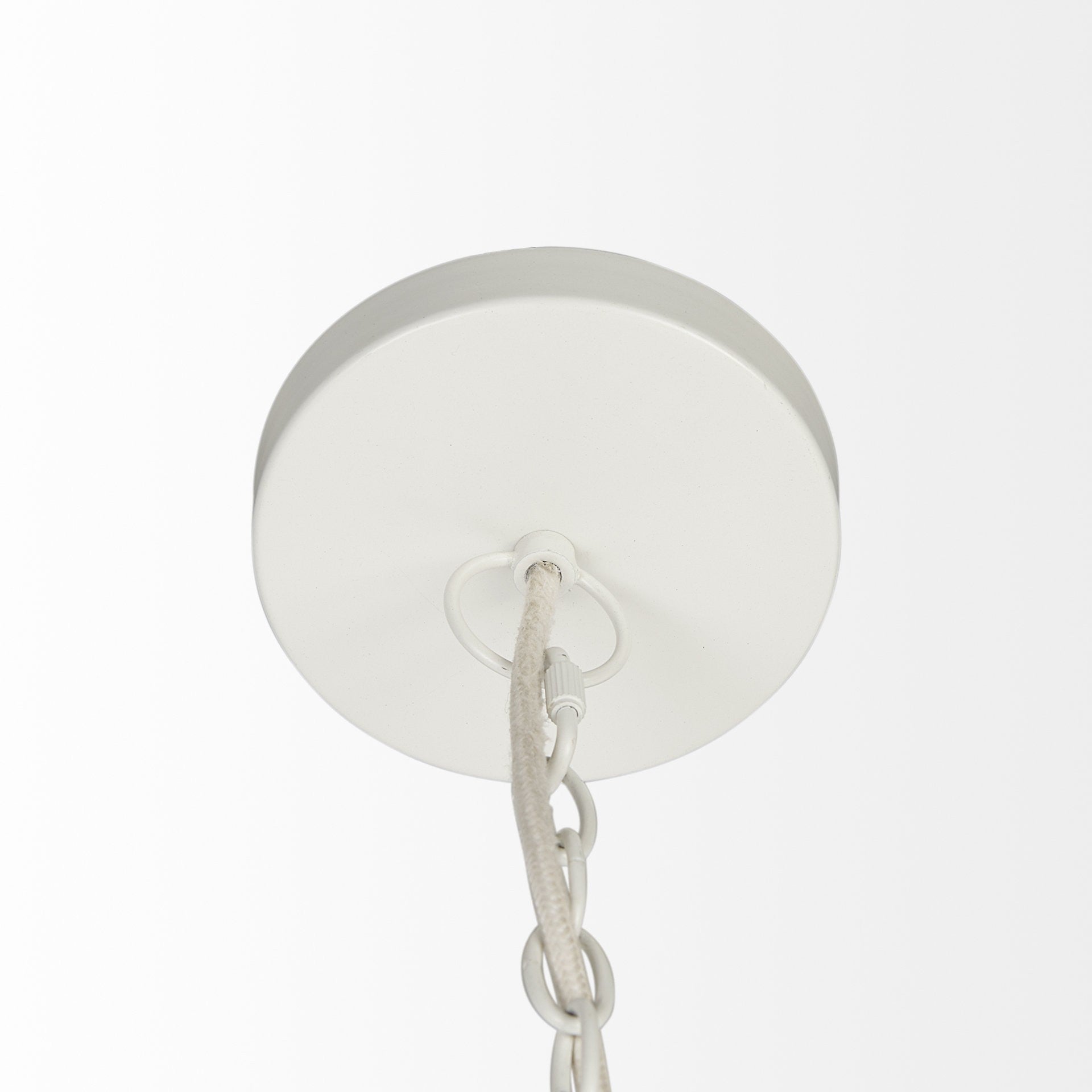 WHITEWASH BEADED HANGING CHANDELIER - Varnish & Vibe