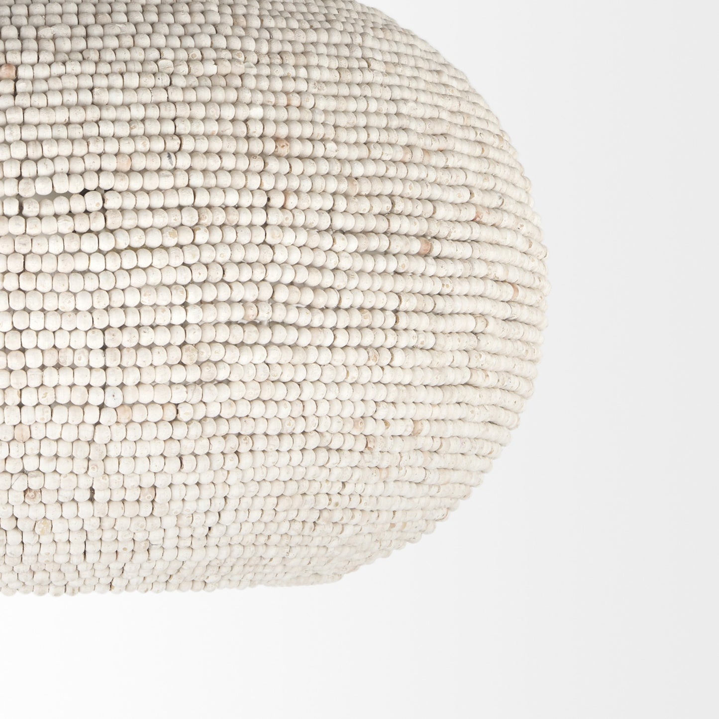 WHITEWASH BEADED HANGING CHANDELIER - Varnish & Vibe