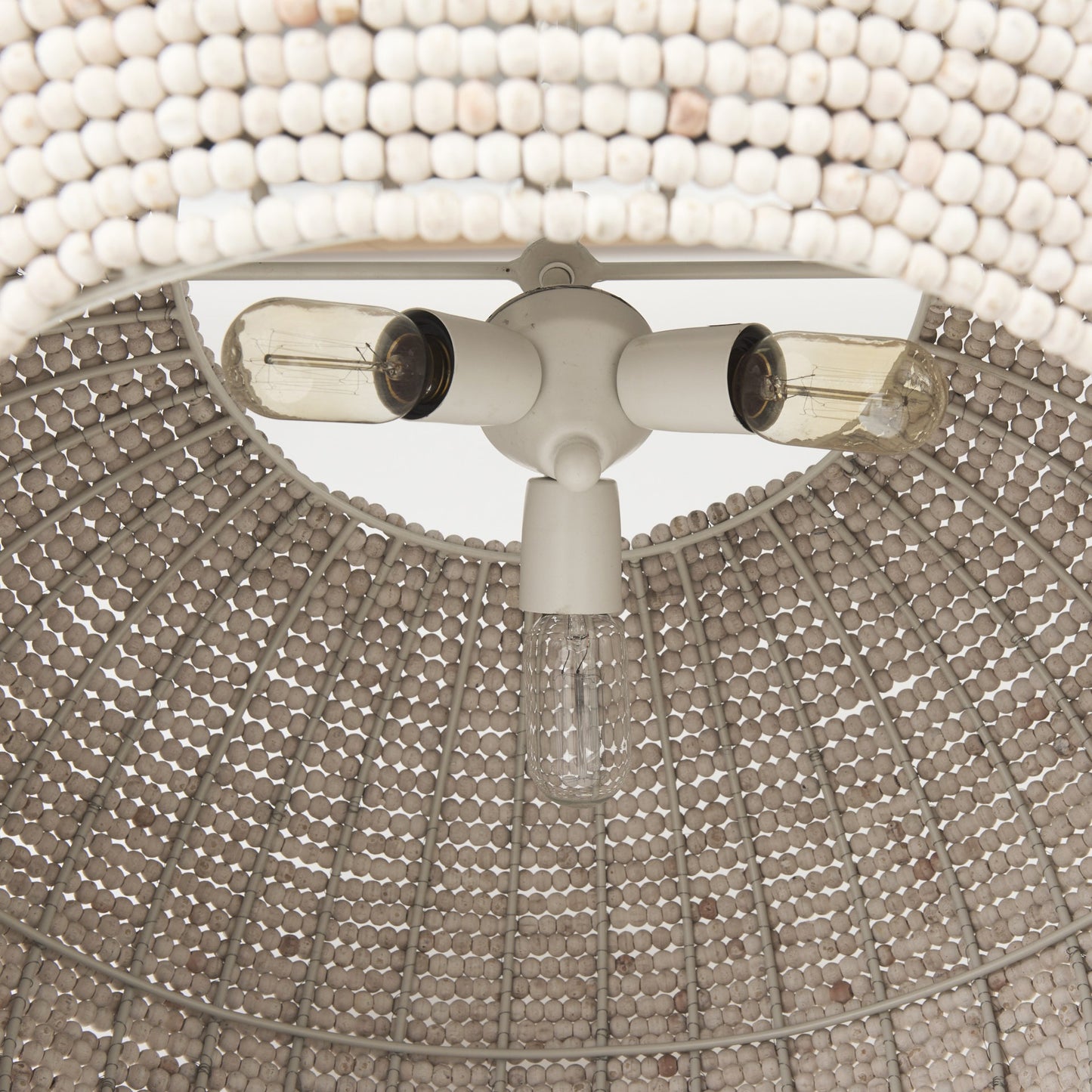 whitewash beaded hanging chandelier, beaded hanging chandelier, whitewash beaded hanging
