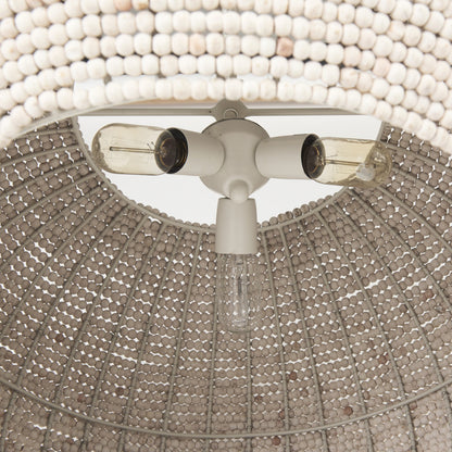 whitewash beaded hanging chandelier, beaded hanging chandelier, whitewash beaded hanging