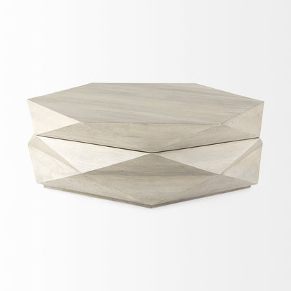 REDONDO HEXAGON SOLID WOOD COFFEE TABLE