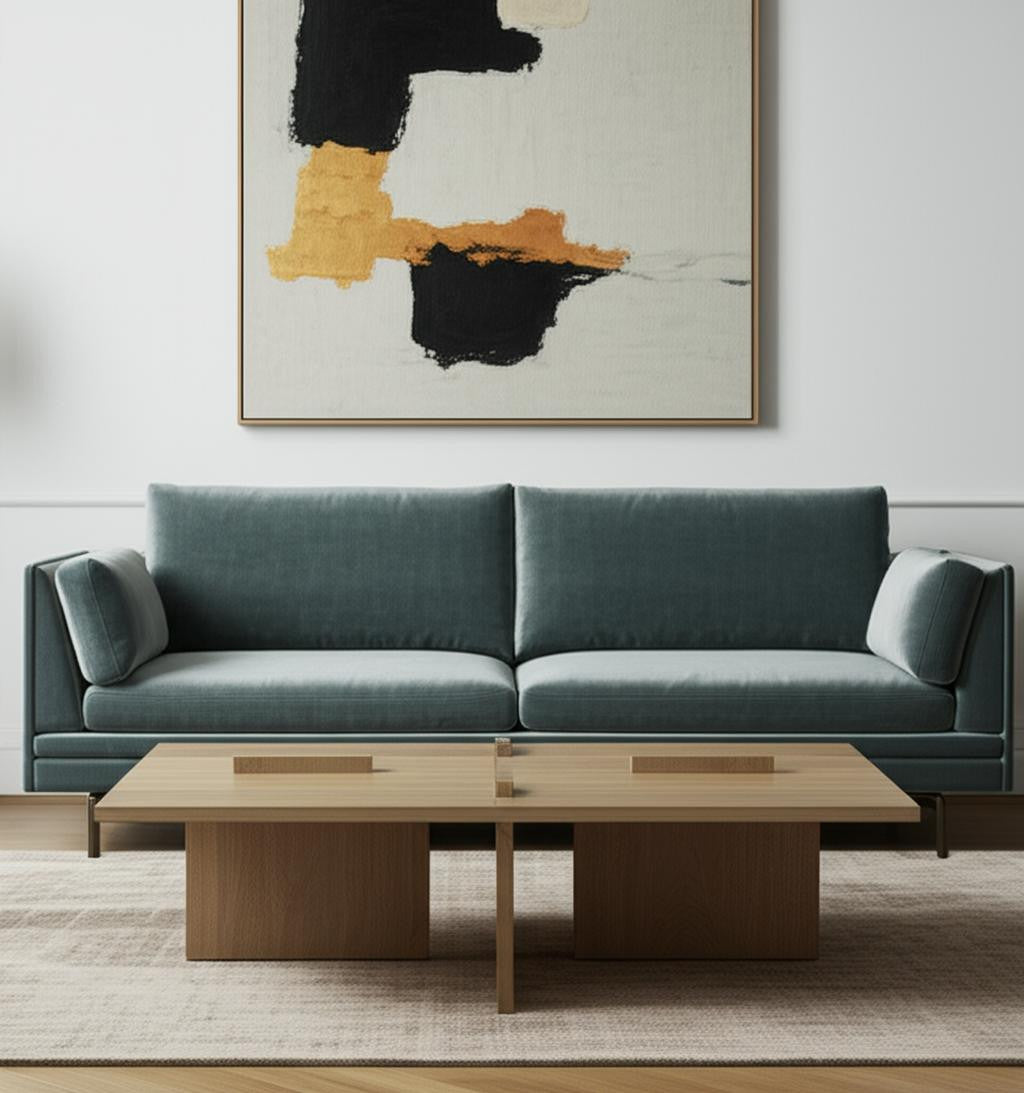 34" NATURAL WOOD COFFEE TABLE