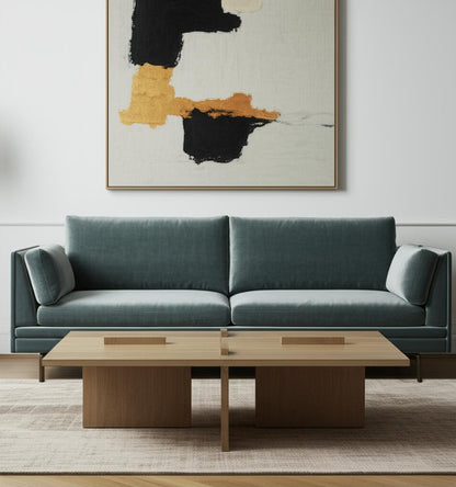 34" NATURAL WOOD COFFEE TABLE