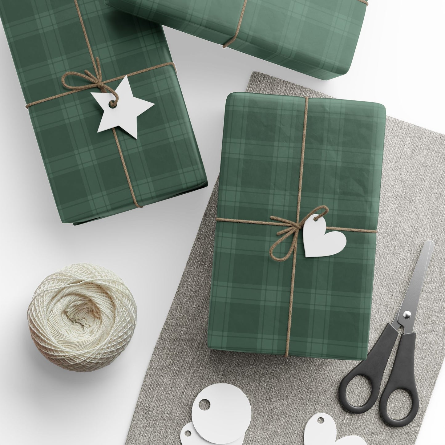 Green Tartan Wrapping Papers - Varnish & Vibe