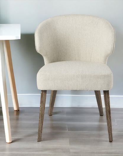 HERMOSA WINGBACK IVORY-WOOD DINING CHAIR