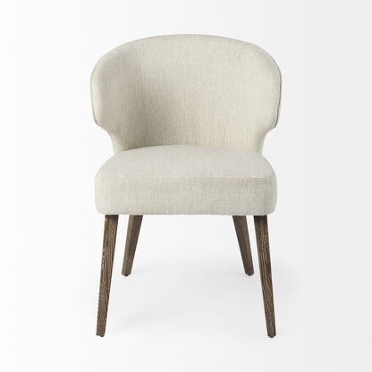 HERMOSA WINGBACK IVORY-WOOD DINING CHAIR