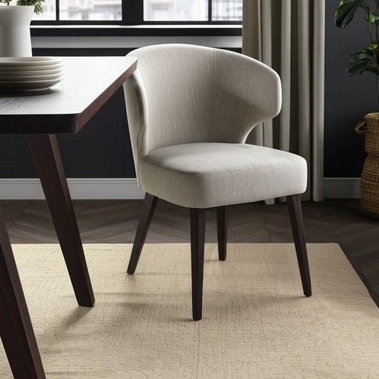 HERMOSA WINGBACK IVORY-BLACK DINING CHAIR
